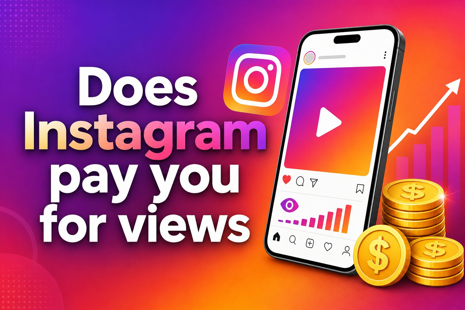 Creator reviewing Instagram video view metrics on a phone