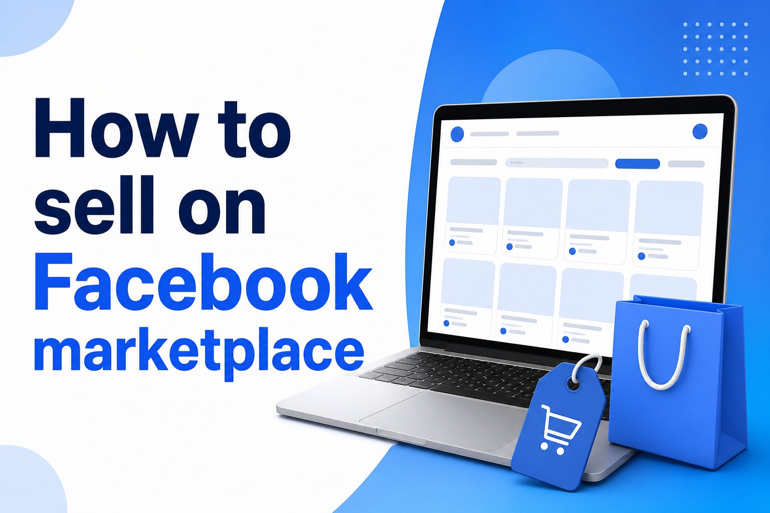 how-to-sell-on-facebook-marketplace-e923 Person listing items for sale on Facebook Marketplace using a laptop